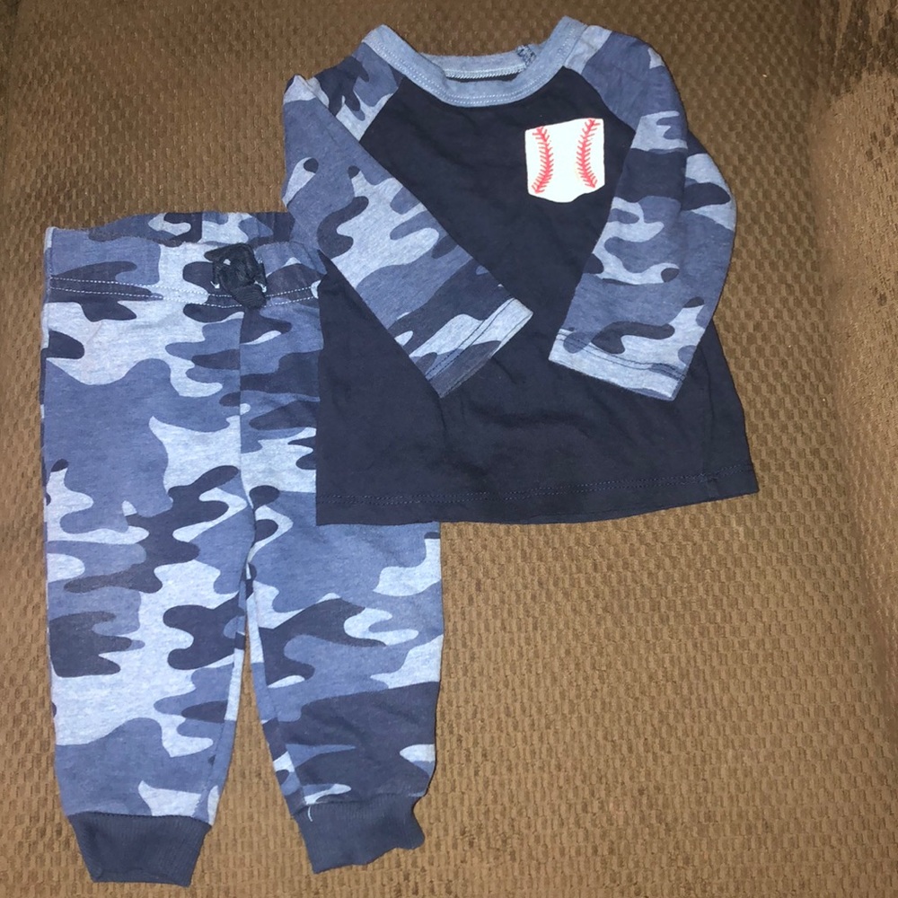 2pc navy camo set